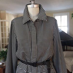 NWOT LAUREN RALPH LAUREN Houndstooth A-LIne Dress